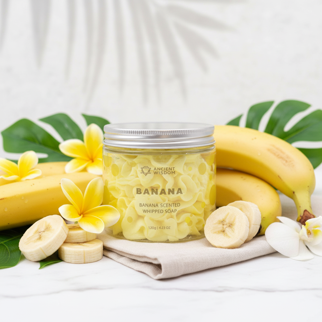 Banana Whipped Soap classic close-up