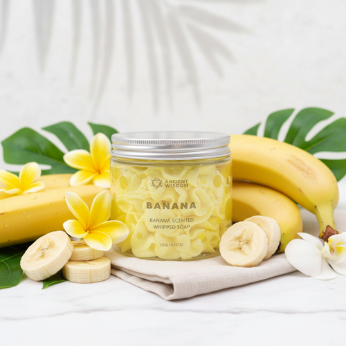 Banana Whipped Soap classic close-up