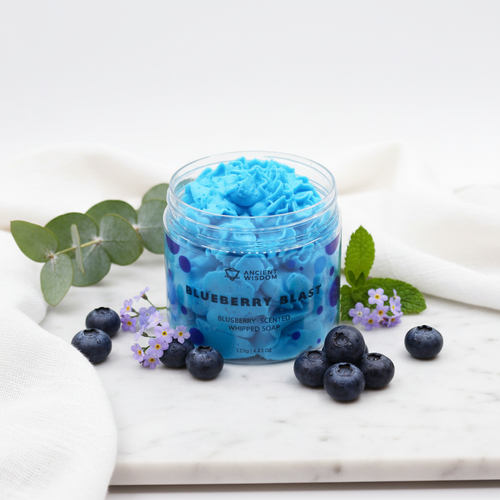 Blueberry Whipped Soap classic close-up
