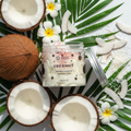 Coconut Whipped Soap overhead paradise close-up