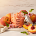 Peach Whipped Soap summery close-up