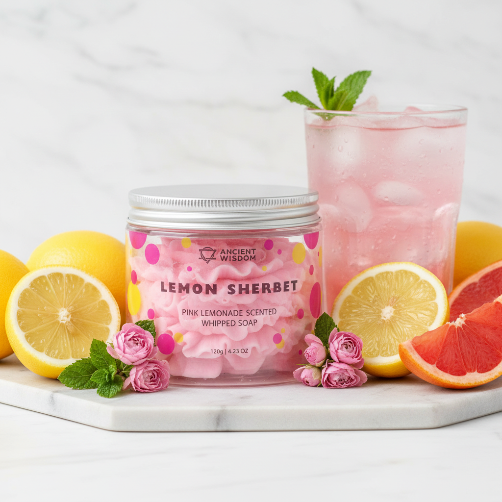 Pink Lemonade Whipped Soap fresh close-up