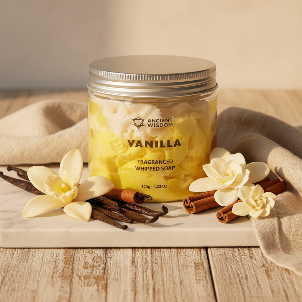 Vanilla Whipped Soap warm close-up